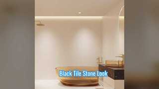 Μαύρο Πλακάκι Πορσελάνης Sleek Stone Look