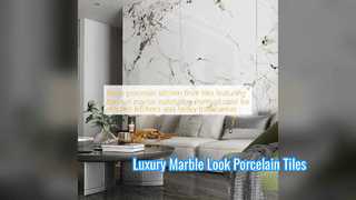 Beige Marble Look Porcelain Tiles for Modern Kitchens