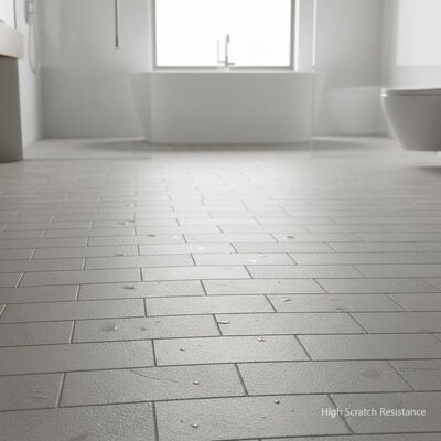 Υψηλή αντοχή σε γρατζουνιές Πορσελάνη κεραμίδιο δαπέδου μπάνιου Ελαφρώς υφασμένη επιφάνεια που παρέχει αντοχή σε γλιστρίσματα και κομψό δάπεδο για τα μπάνια