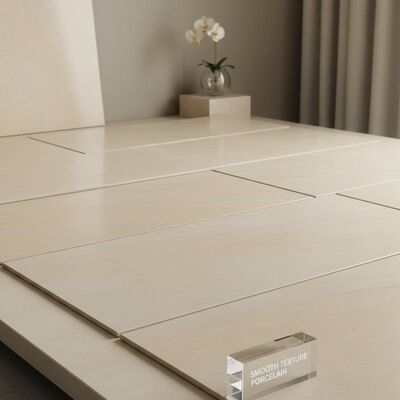 Smooth Surface Texture Porcelain Tile Providing Elegant Look with Practical Performance Featuring Smooth Textured Finish