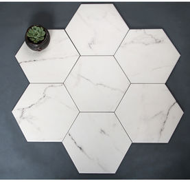 Hexagon υπαίθρια εσωτερικά 8.8mm μαρμάρινο κεραμίδι πορσελάνης 8 